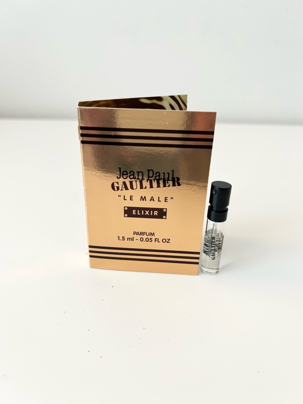 🌸JEAN PAUL GAULTIER "Le Male" Elixir Parfum Vial Spray Sample 1.5 mL